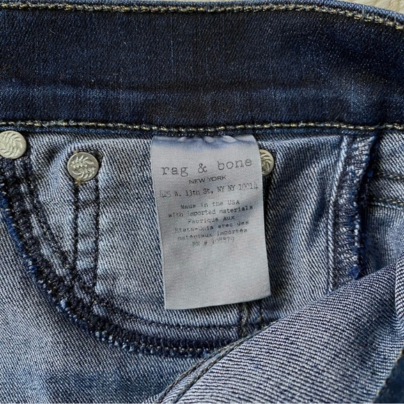 RAG & BONE sz 25 Dark Blue Skinny Capri Jeans - Picture 12 of 15